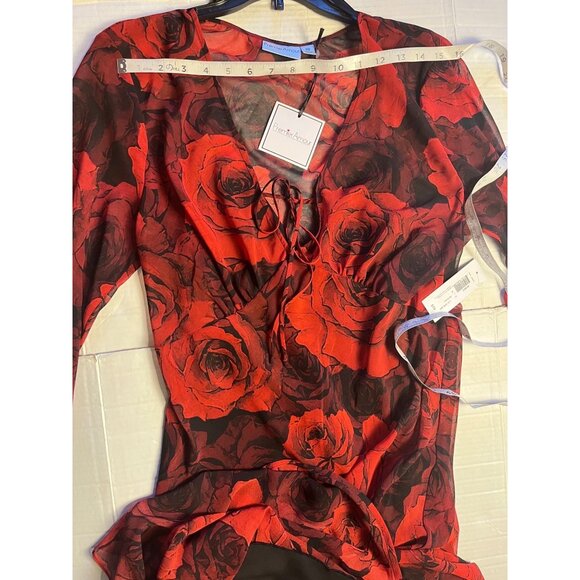 NWT-Premier Amour Womens Long Sleeve Floral Maxi Dress Size 10 dark romantic - Picture 11 of 15